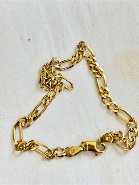 10K gold Figaro Link ankle chain - Women's Jewelry